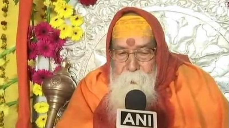 Religious leader Swami Swaroopanand Saraswati said on Wednesday that a ceremony to mark the start of construction of a Ram temple in Ayodhya will take place on February 21. (Photo: ANI | Twitter)
