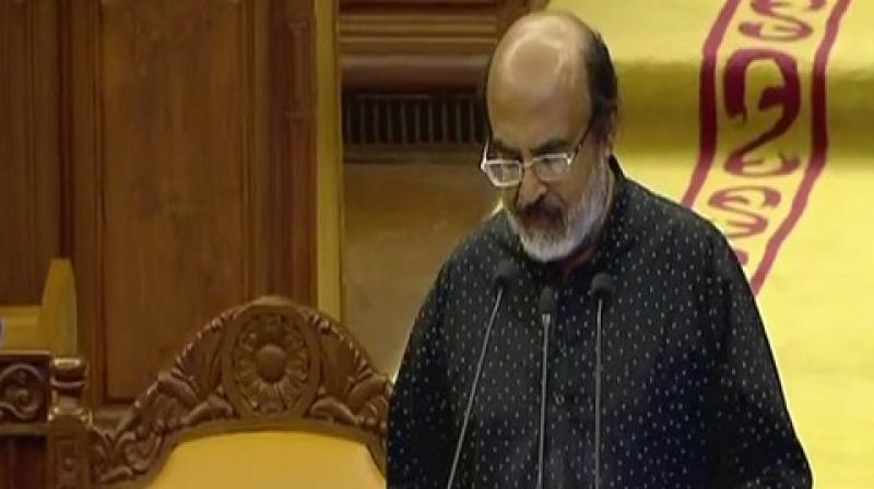 Rebuilding after the floods is a challenge before us. After floods, Sabarimala violence was the second disaster in the state. Lakhs of women came out on the streets to say they are equal and not unholy, Isaac said while presenting the state budget in the assembly. (Photo: ANI)