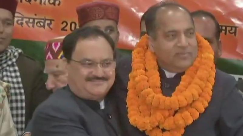 Considered a popular face in Himachal Pradesh, Jairam Thakur has been credited with striking a balance between the warring factions of the BJP. (Photo: ANI | Twitter)