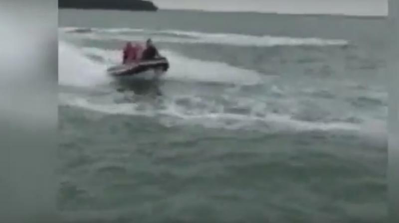 The mishap took place when millionaire Aaron Brown was driving his Rib boat at the dangerous speed of 30mph. (Photo: Screengrab)
