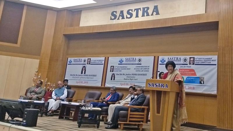 Chief Justice of Madras High Court Indira Banerjee adresses Sastra University.(Photo: DC)