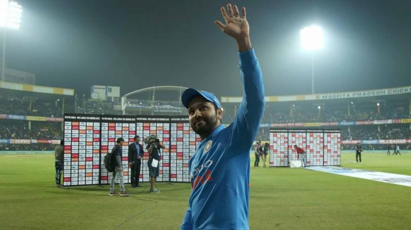 Talking about his batting, Rohit, who equalled record a fastest T20I hundred, said: \The stage was set, good conditions to bat. I was trying to do what I do, hit through the line. It came off really well. I went out there and had some fun.\ (Photo: BCCI)