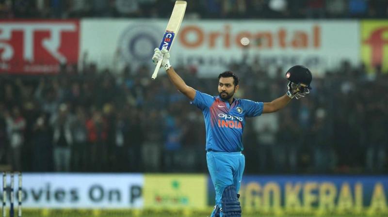 \I definitely dont have so much power. I rely a lot on timing the ball more than anything else. I know what my strengths are as well as my weaknesses. I try to play to the field as much as I can, to be honest,\ Rohit Sharma, who flattened the Sri Lankan attack with joint fastest T20 century, said. (Photo: BCCI)