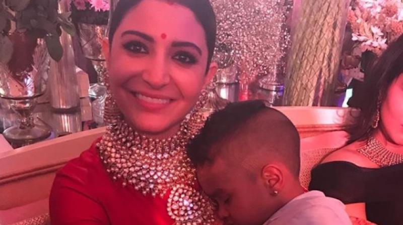 Shikhar Dhawan and Aesha Dhawans son Zoravar was seen sleeping peacefully in Anushka Sharmas arms and that has won the internet. (Photo: Instagram / Aesha Dhawan)