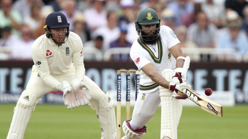 Hashim Amla (87) helped South Africa pile on the runs as England, who are leading the Test series 1-0, face uphill task to save the Nottingham Test. (Photo: AP)