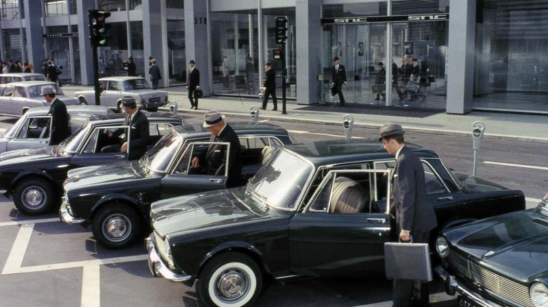 A still from Playtime, a 1967 French film starring and directed by Jacques Tati.