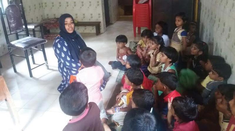 A counselling session for children at the violence hit Tanur beach area (file pic).