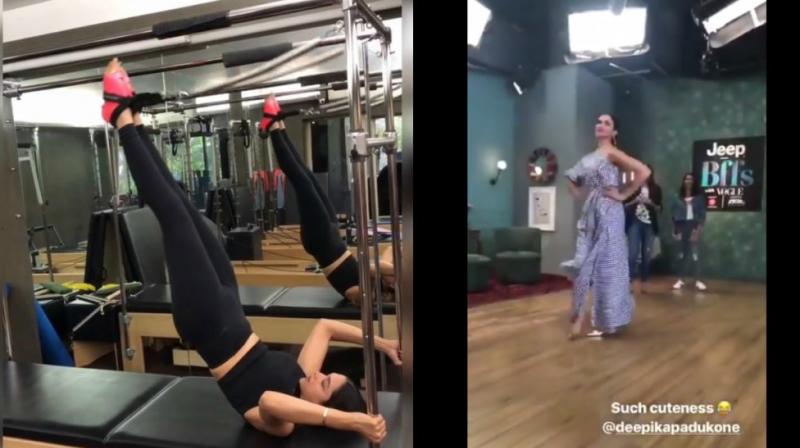 Deepika Padukones workout video, her catwalk on Vogue BFFs.