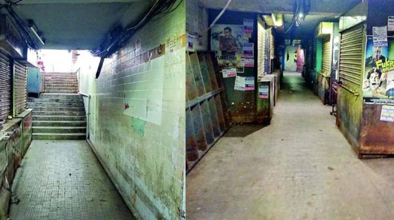 The subway in Koti that lies deserted due to the the lack of safety. It was used by booksellers for a short period of time.