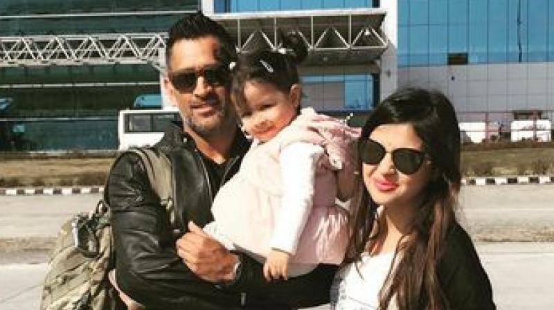 While  Dhoni is in England  helping his team in the Champions Trophy, his wife Sakhshi Dhoni took some time off to share a video of their two-year old daughter Ziva playing a piano.(Photo: Instagram / Sakshi Dhoni)