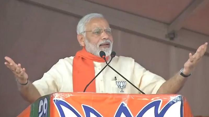 Prime Minister Narendra Modi addressed a rally in Chitradurga in Karnataka. (@BJP4India)