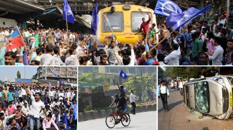 In Photos: Mumbai comes to standstill as Dalit protesters take to streets