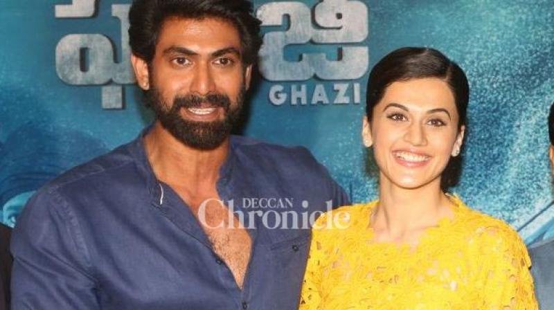 Rana Daggubati, Taapsee Pannu interacted with the media to promote their upcoming film The Ghazi Attack on Wednesday. (Photo: Viral Bhayani)