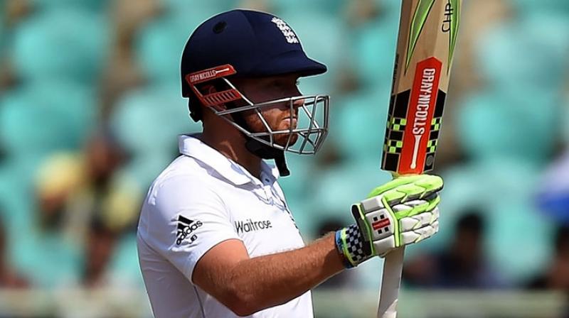 Bairstows left foot was briefly placed in a compression unit to ease the pain during the training session at Lords on Wednesday morning. (Photo: AFP)