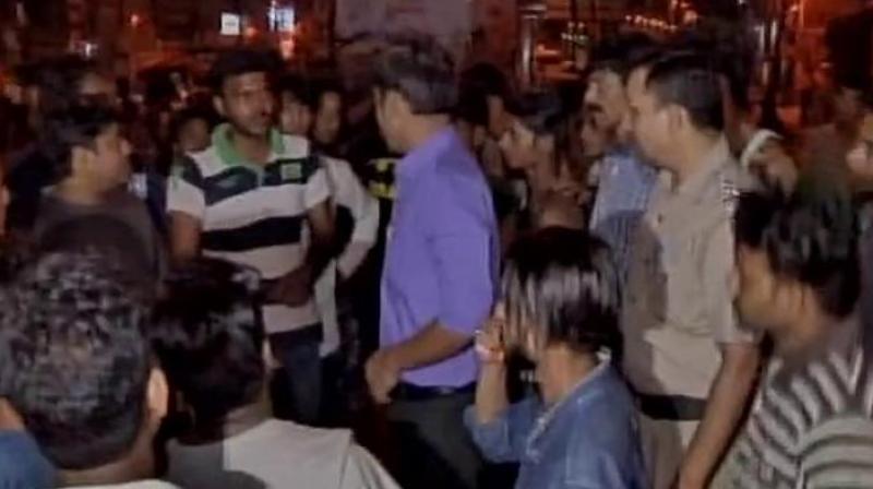 An e-rickshaw driver was allegedly beaten to death on Saturday in GTB Nagar after he prevented two students from urinating near Metro station. (Photo: ANI/Twitter)