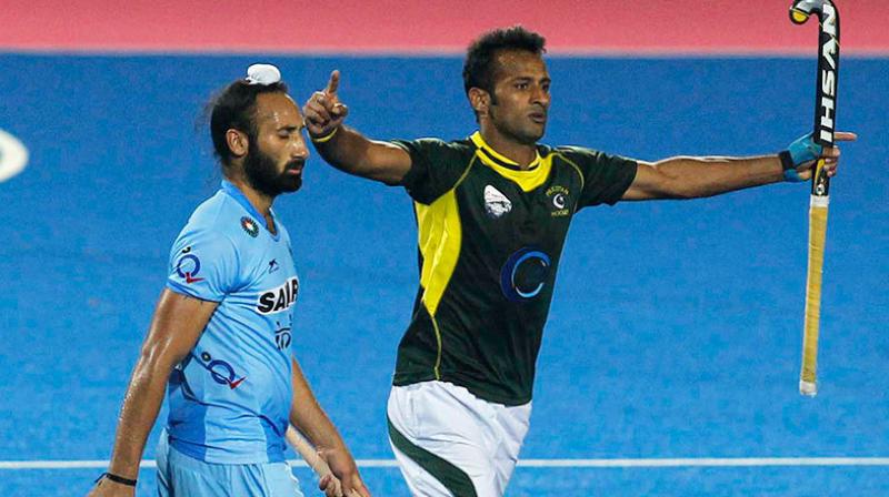 Earlier in January, Hockey India announced its decision to not play any tournaments against Pakistan until they submit an unconditional written apology for lewd and unprofessional behaviour of the Pakistan team during Champions Trophy 2014. (Photo: AP)