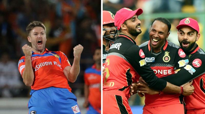 Samuel Badree became the first bowler to scalp a hat-trick in IPL 10 while Andrew Tye scalped a hat-trick on his IPL debut. (Photo: BCCI / PTI)