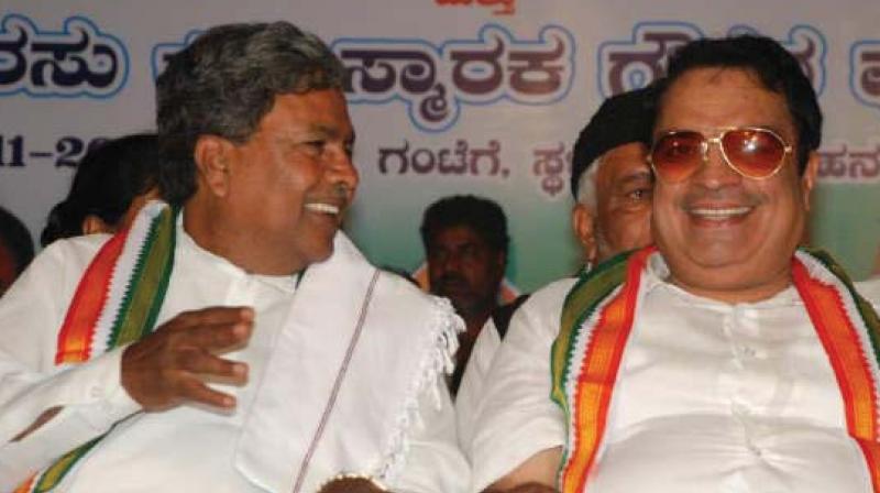 A file photo of MLC C.M. Ibrahim with former CM Siddaramaiah