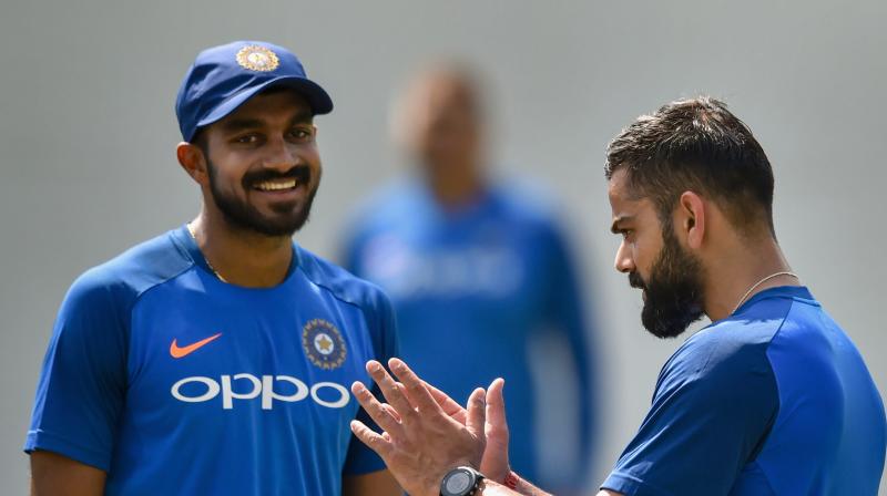 Captain Virat Kohli handed the ball to Shankar when Australia needed 11 runs from the last over and India required two wickets for a win. (Photo: PTI)