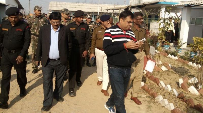 CISF DG and IG in Aurangabad where a CISF jawan shot dead 3 other jawans (Photo: ANI Twitter)