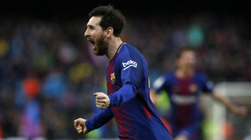 Lionel Messi proved the difference again against Atletico Madrid, his bending first-half strike worthy of winning any contest and taking his own career tally to an astonishing 600 goals, 539 for Barcelona and 61 for Argentina. (Photo: AP)