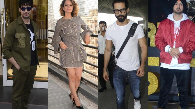 Kangana, Shahid, Sidharth, Diljit, others have a casual day out