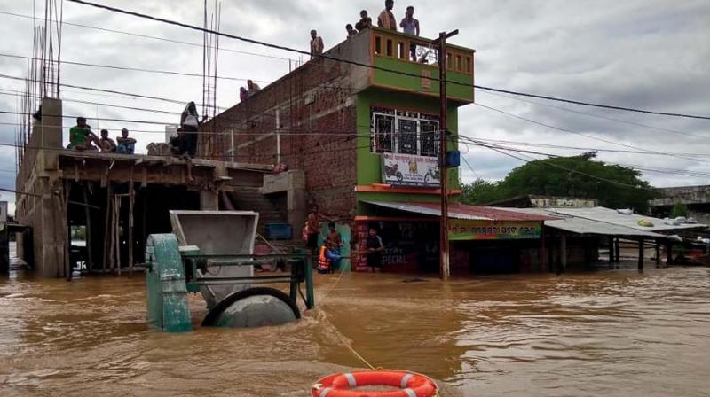 Rescue work in progress in Ganjam district.
