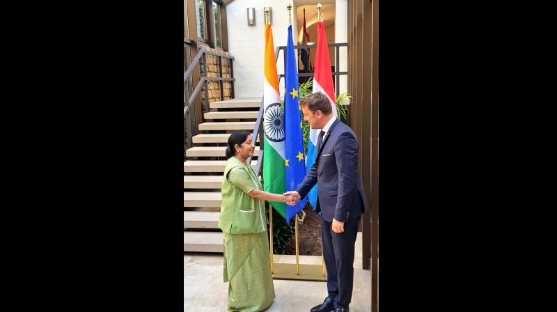 India and Luxembourg are celebrating 70 years of establishment of their diplomatic relations. (Photo: @MEAIndia/Twitter)