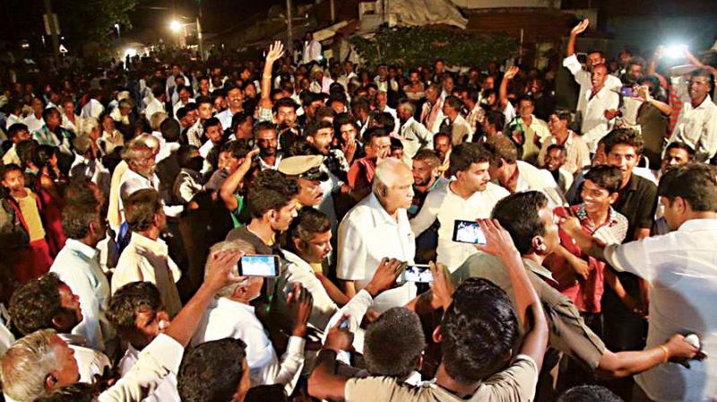 The former chief minister launched the offensive a day after Mr Siddaramaiah and his cabinet colleagues descended on the pilgrim centre to campaign against former colleague-turned-opposition candidate, Mr Srinivas Prasad.
