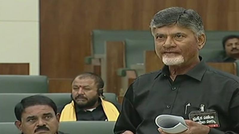 Usually, Naidu wears white, cream or yellow coloured clothes but this was the first time he wore a black shirt. (Photo: ANI | Twitter)