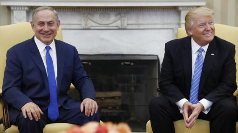 US President Donald Trump and Israeli Prime Minister Benjamin Netanyahu meet in the Oval Office of the White House in Washington. (Photo: File/AP)