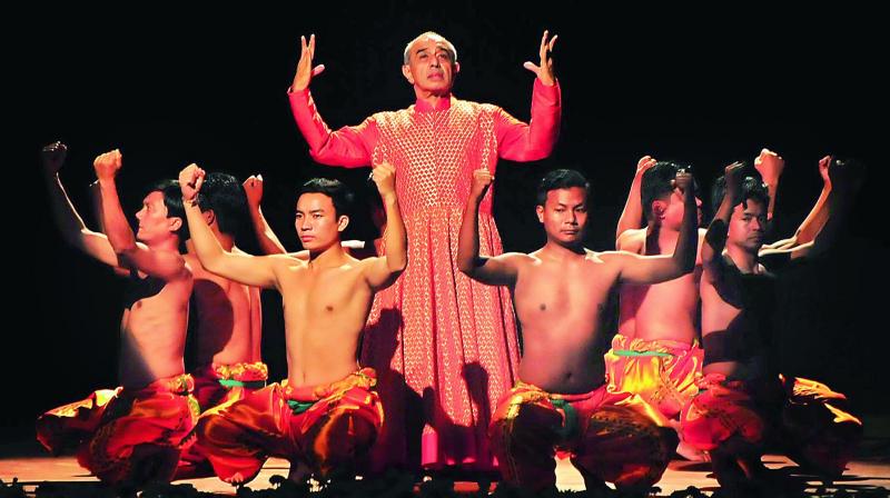 Grace personified: Dance maestro Astad Deboo performs along with his team from Manipur