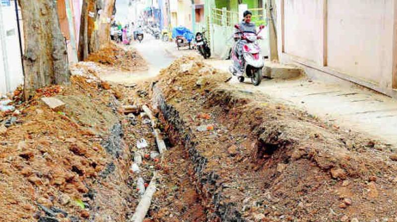 The BJP on Monday slammed the TRS government for the horrible condition and indiscriminate digging of roads in Hyderabad.