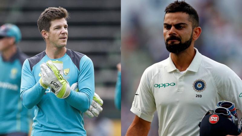 Australian Test team skipper Tim Paine said his team will not shy away from having a go at Virat Kohli if there is a need but they will pick their moments carefully. (Photo: AFP)