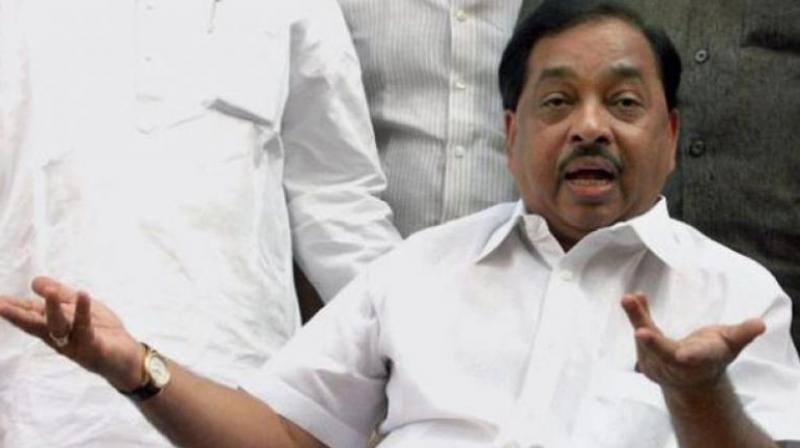 Given chief minister Devendra Fadnavis strong opposition to ex-Congress leader Narayan Rane being inducted into the BJP, rumours had that the latter was likely to form his own party, Swabhiman, on October 1. (Photo: ANI | Twitter)