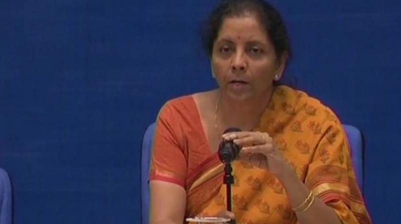 Defence Minister Nirmala Sitharaman addressed a press conference about the achievements of Ministry of Defence in last four years in New Delhi. (Photo: Twitter | ANI)