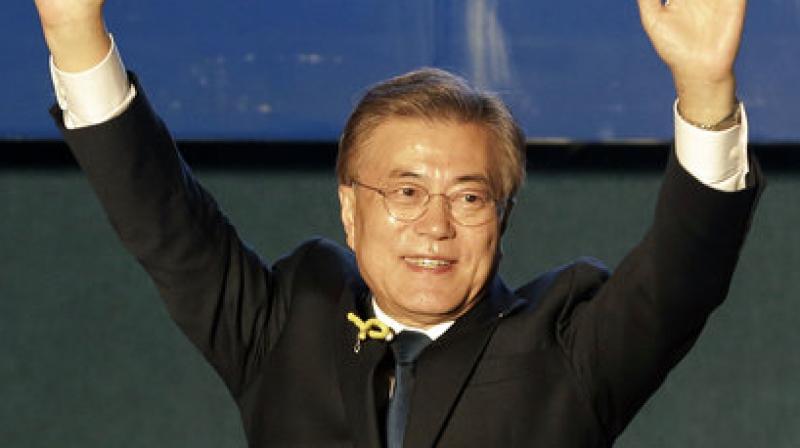 Washington, which remains Seouls most important ally and has a large security presence in the South, on Tuesday congratulated Moon on his landslide victory. (Photo: AP)