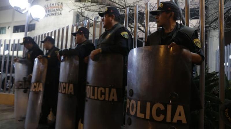 Alberto Fujimori has been hospitalized, where the police stands for protection, on several previous occasions and has had heart, back and stomach trouble as well as several operations to remove cancerous growths from his tongue. (Photo: AFP)