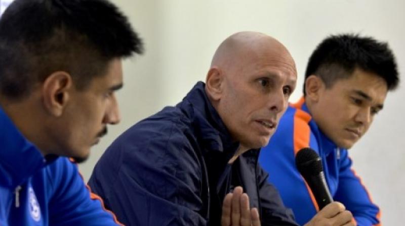 Constantine said the U-23 team, which he is looking after at a national camp at the Ambedkar Stadium here, assembled just a few days prior to the continental qualifiers in Qatar mid next month. (Photo: AFP)