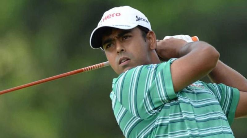 Anirban Lahiris first six holes saw four birdies and two bogeys, but then putts became reluctant to fall and he managed only two more birdies against one bogey for a card of three-under 67.(Photo: AFP)