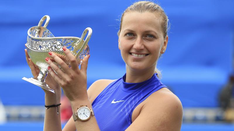 Petra Kvitova had defeated Australias Ashleigh Barty 4-6, 6-3, 6-2 in the final of the grass-court event in Birmingham.(Photo: AP)
