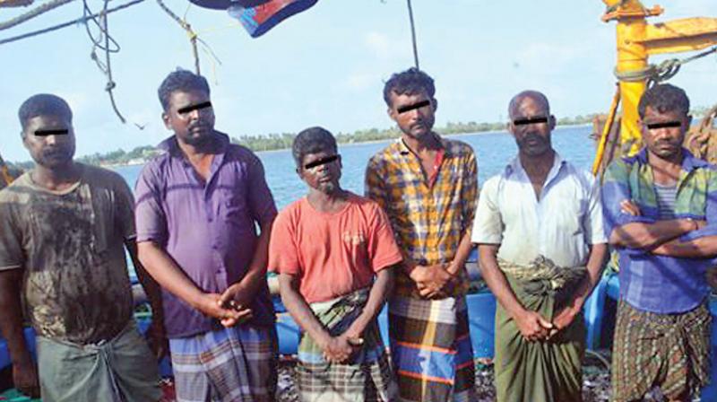 Some of the arrested fishermen (Photo: DC)