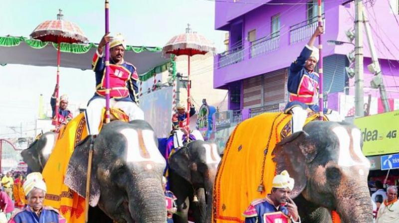 The nine-day celestial Karthika Brahmotsavam of Goddess Padmavati is off to a colourful start in Tiruchanoor on Wednesday with Gajadhwajarohana Mahotsavam.