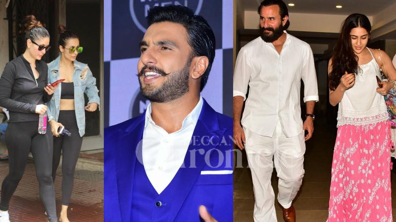 Snapped: Saif Ali Khan with Sara, Kareena and Ranveer Singh at the event