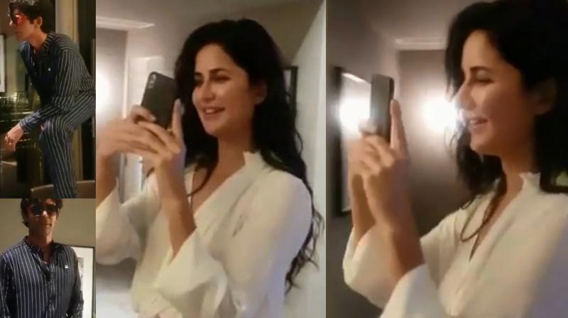 Katrina playfully clicking Grovers pictures. (Courtesy: Instagram/whosunilgrover)