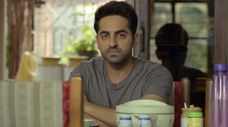 Ayushmann Khurrana in a screen grab from Badhai Ho trailer. (Courtesy: YouTube/Junglee Pictures)