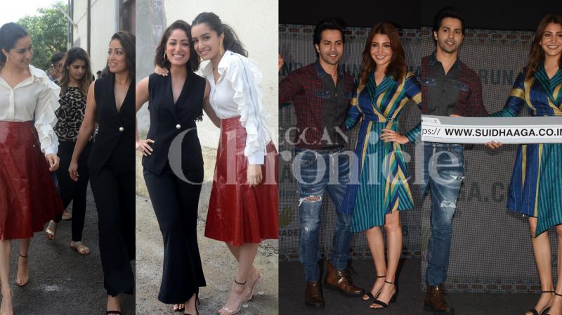 Sui Dhaaga duo Anushka-Varun & BGMC stars Yami, Shraddha promote film