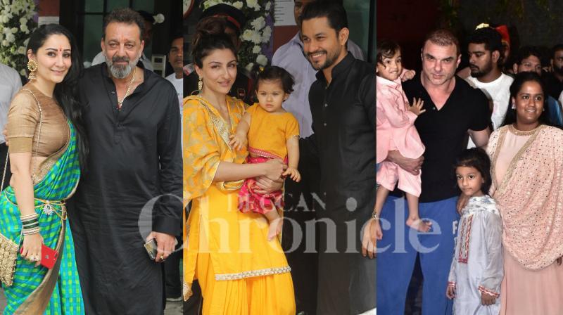 Sanjay-Maanayata, Soha-Kunal and others visit Arpitas Ganesh Visarjan