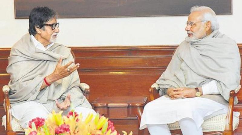 Amitabh Bachchan with PM Narendra Modi.