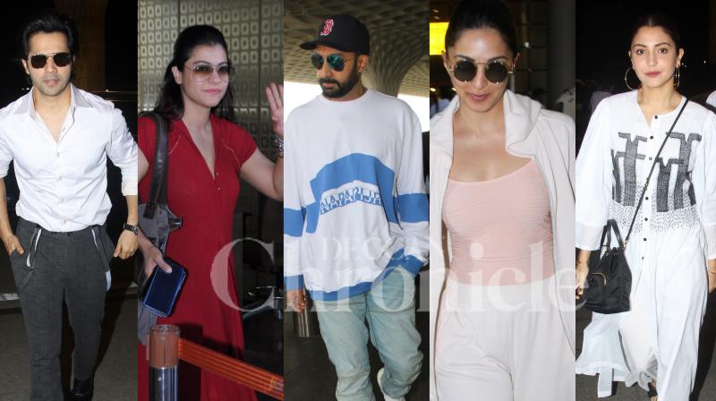 Star-struck: Abhishek, Varun, Anushka, Kajol, Kiara spotted at airport